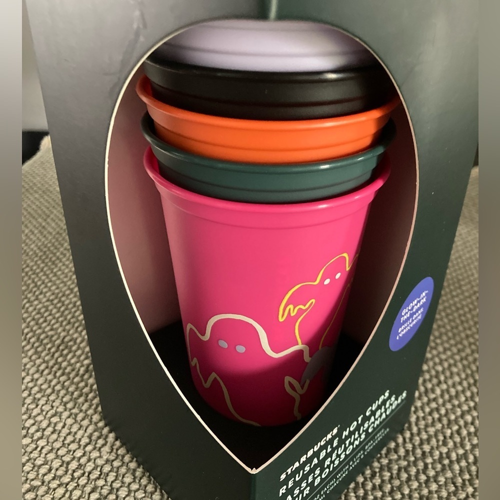 Starbucks Halloween Glow In The Dark reusable hot cups - Picture 5 of 5